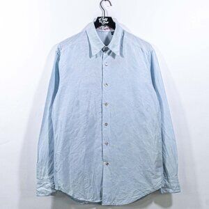 Robert Graham Printed Linen Cotton Flip Cuff Button Shirt Medium Designer